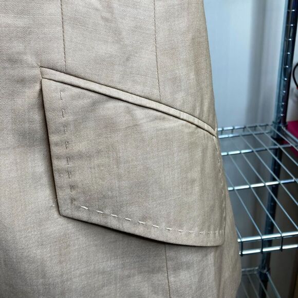 Louis Feraud Vintage 80’s Women's Beige Skirt Suit Size 40/8 Dynasty Retro Chic - Picture 11 of 16